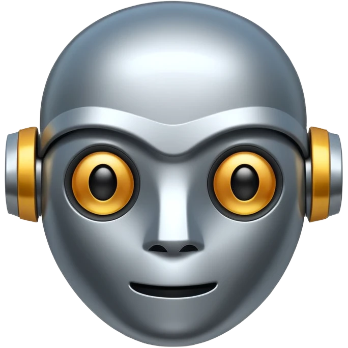 robot head inside a speech bubble emoji