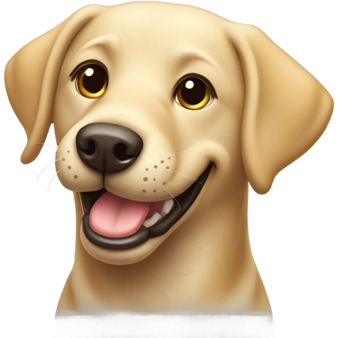 Labrador smiling emoji