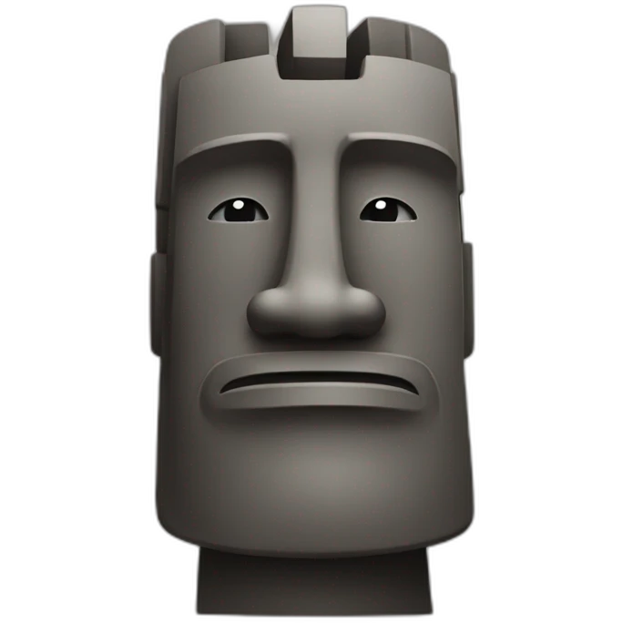 Moai showing thumb emoji