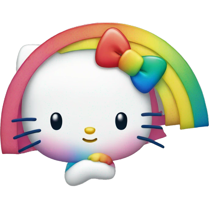 hello kitty rainbow emoji
