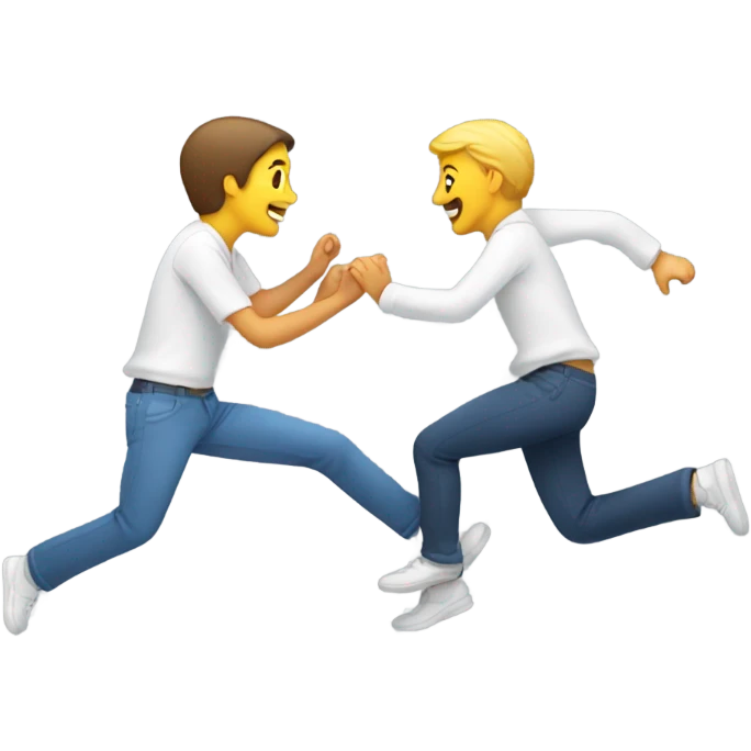 Giving an encouraging kick in the fanny emoji | AI Emoji Generator