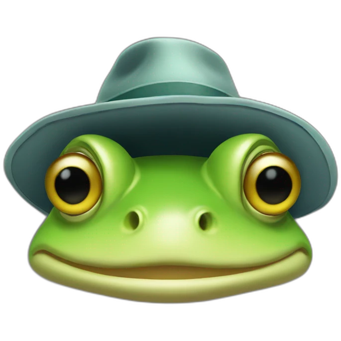 Grenouille zvec chapeau emoji
