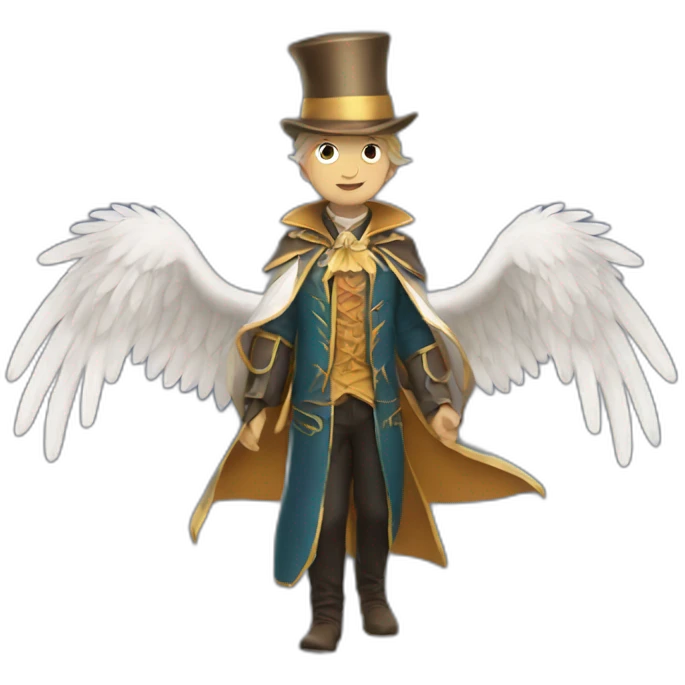 Magicien avec des ailes emoji