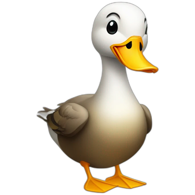 A duck with the face of Avram Andrei Tiberiu emoji