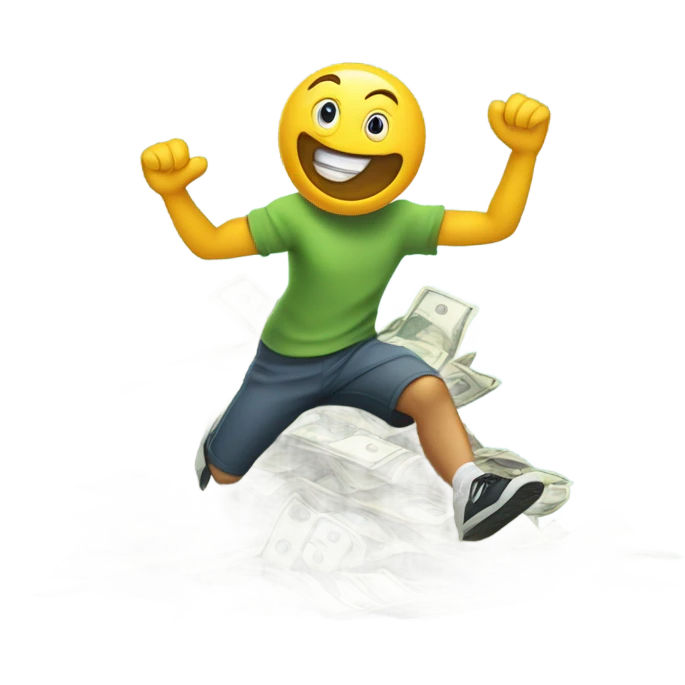 Money running emoji