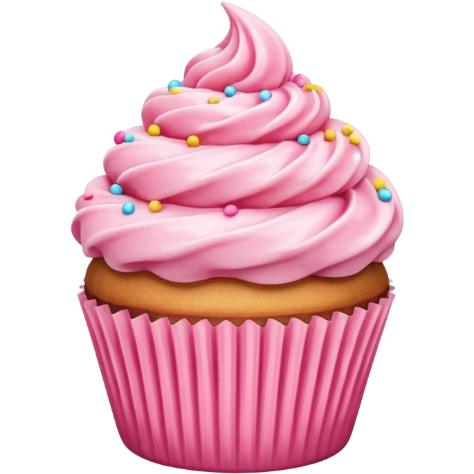 Cupcake with pink icing emoji