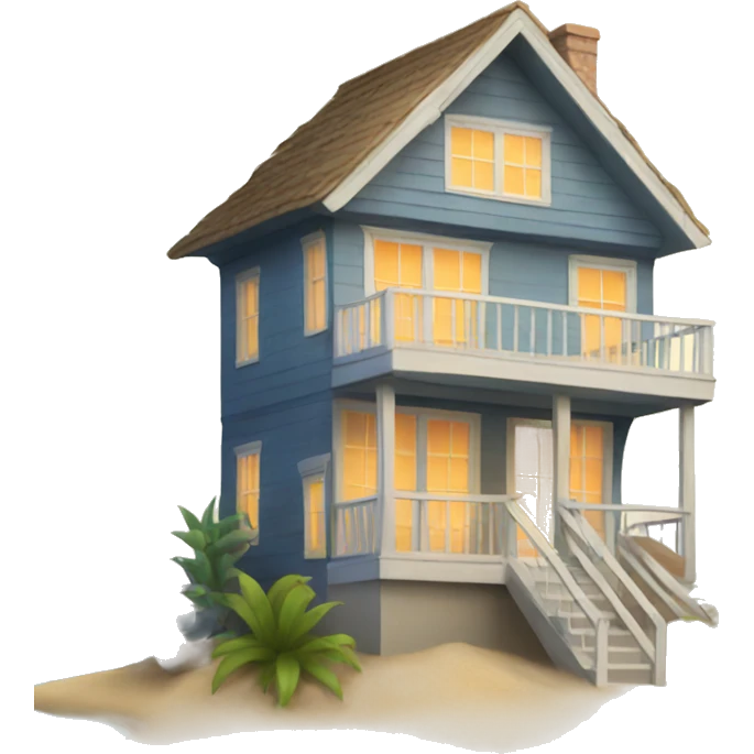 Beachy house emoji