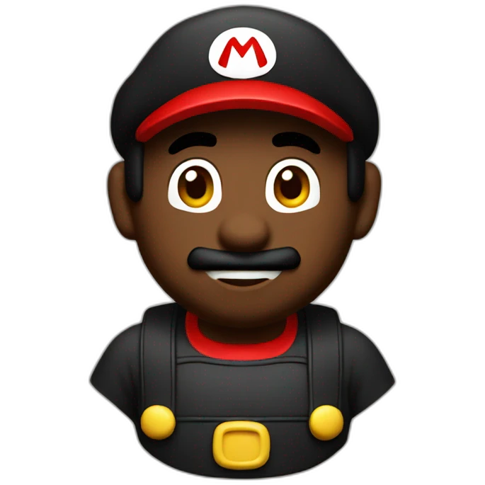 black mario emoji