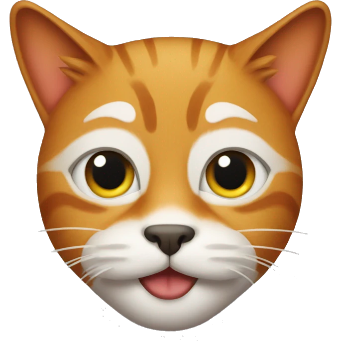 Ginger cat with a goatee emoji