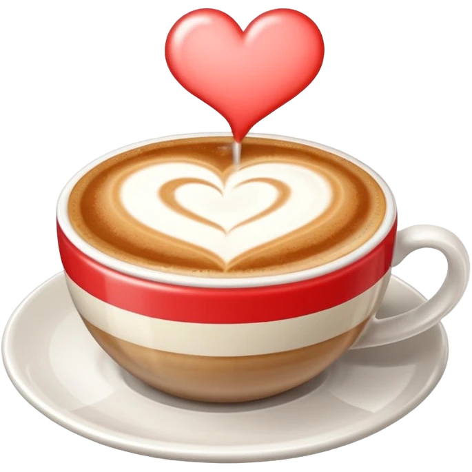 Cappuccino avec cœur  emoji