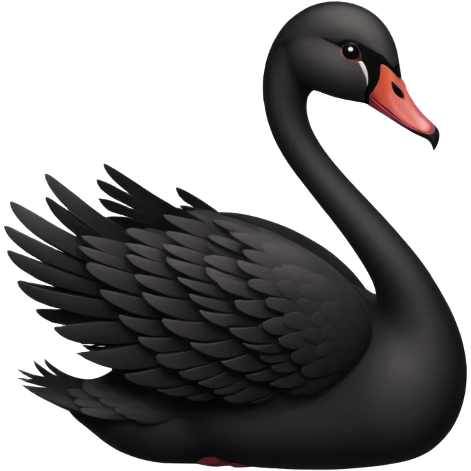 Cisne negro poderoso emoji