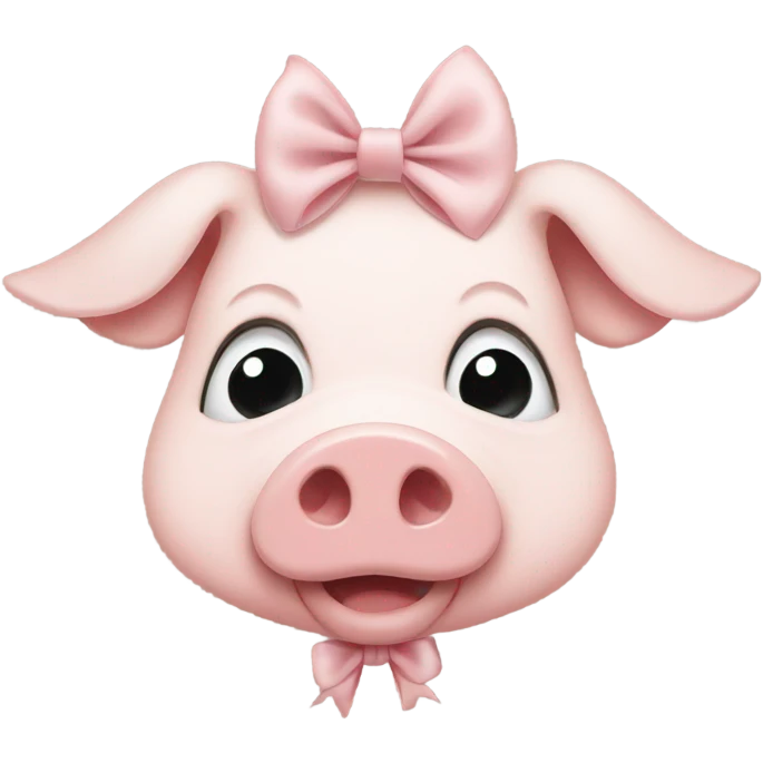 Pig with white bow on forehead emoji