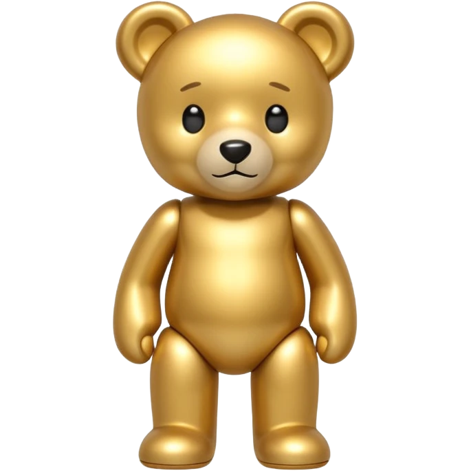 gold metal tedy bear emoji