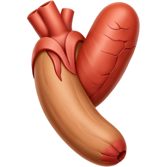 A lifelike penis emoji
