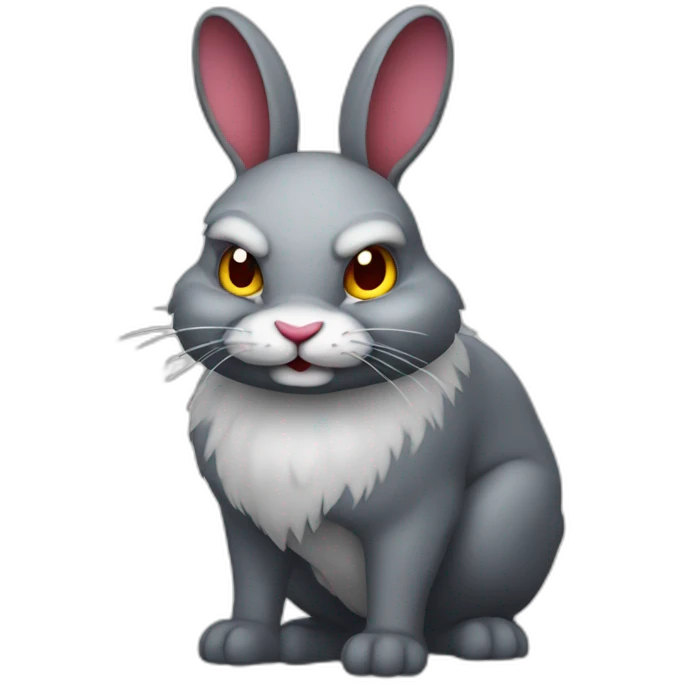 evil rabbit emoji