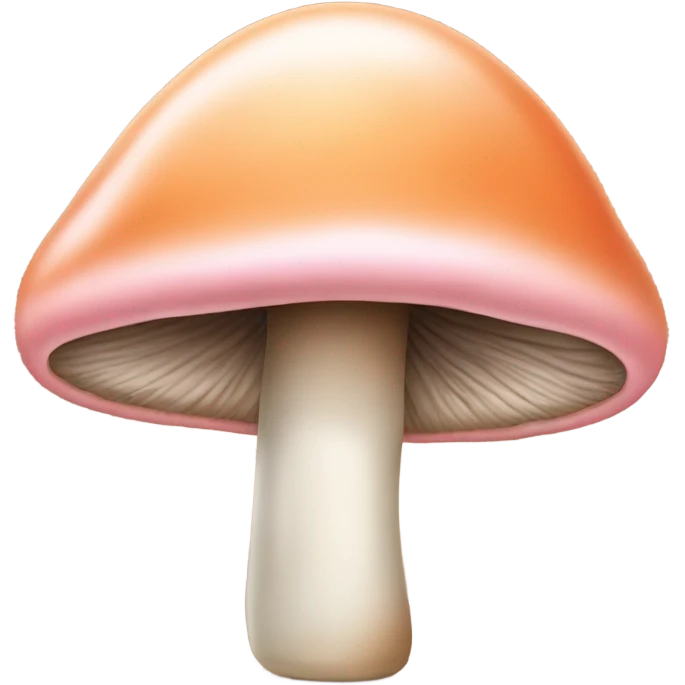 Mushroom with a peach colored shaft and a light pink colored cap emoji