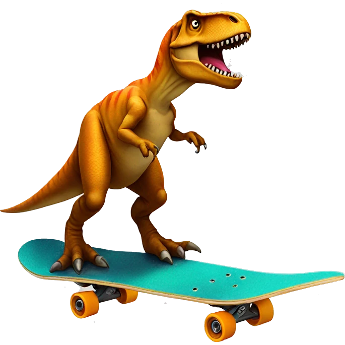 T-Rex On A Skateboard  emoji
