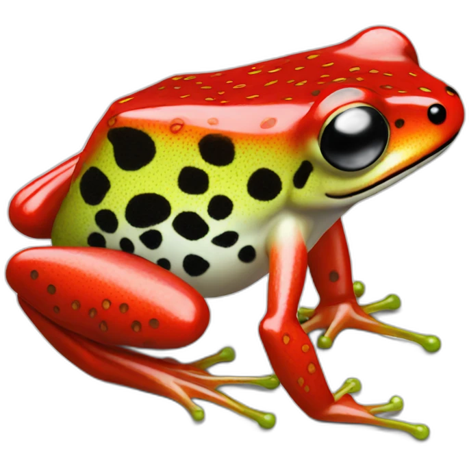 Strawberry poison dart frog emoji