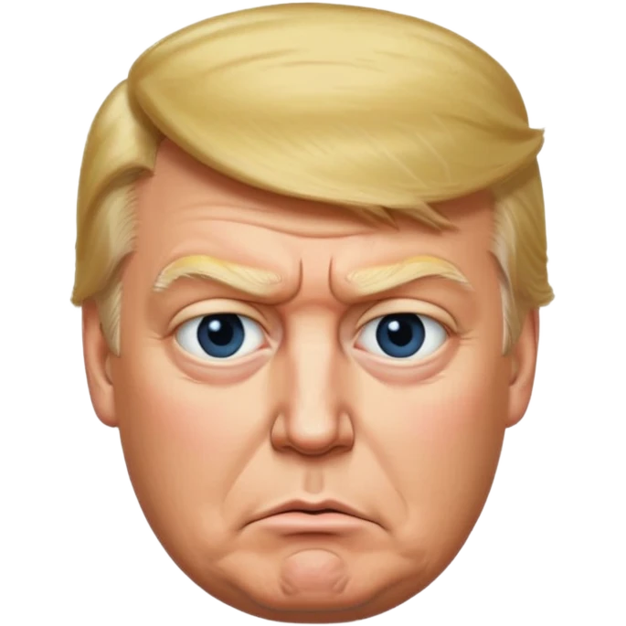 Donald Trump cross face emoji