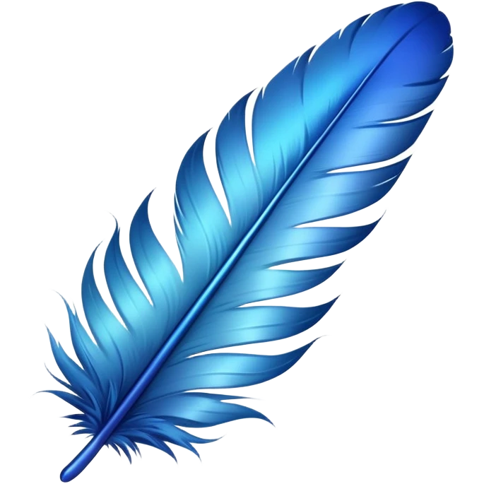 blue feather emoji