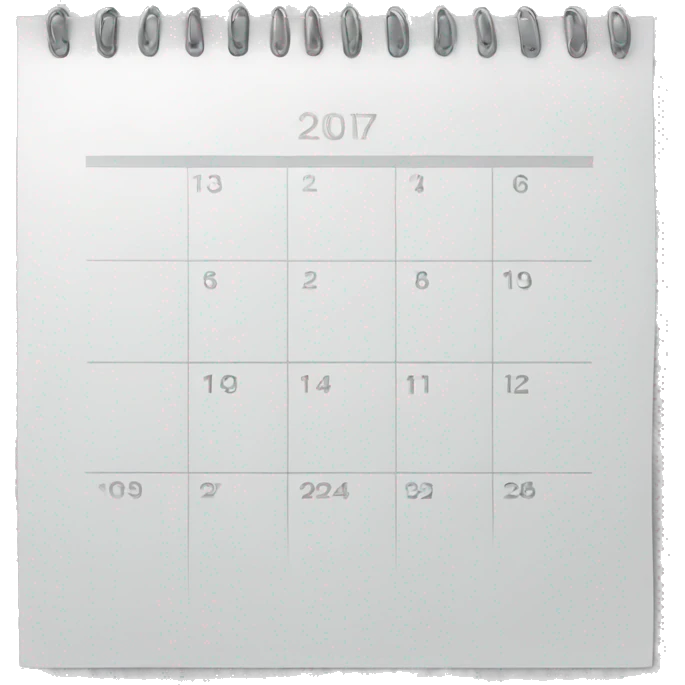White Calender emoji