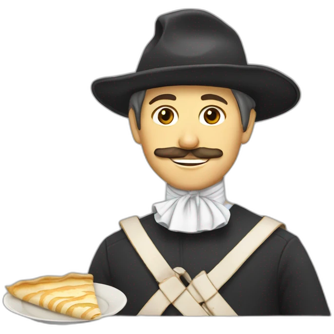 Breton avec une crêpe emoji