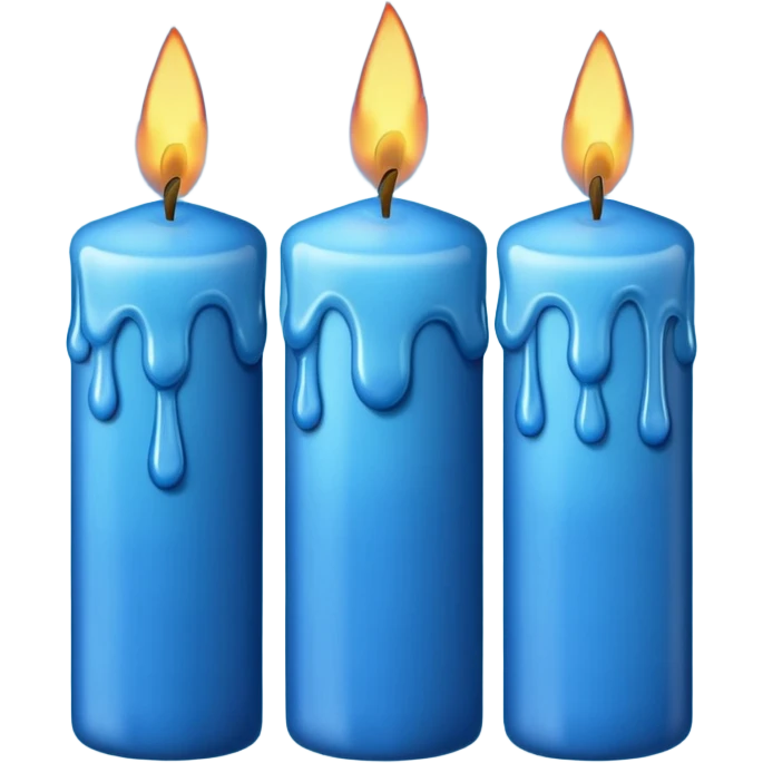 blue candles emoji