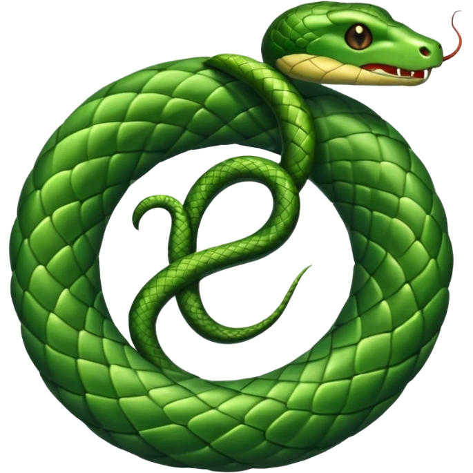 A letter E with a snake twisted around it emoji