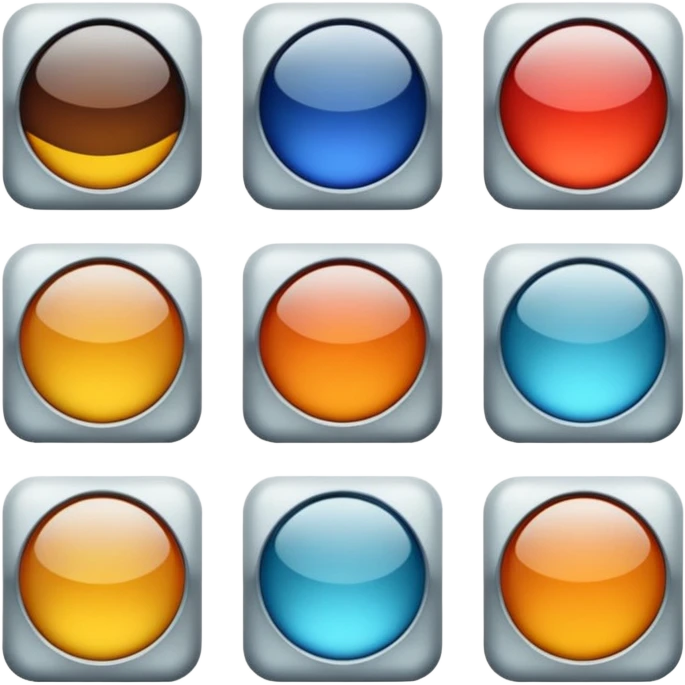 matte glass icon emoji