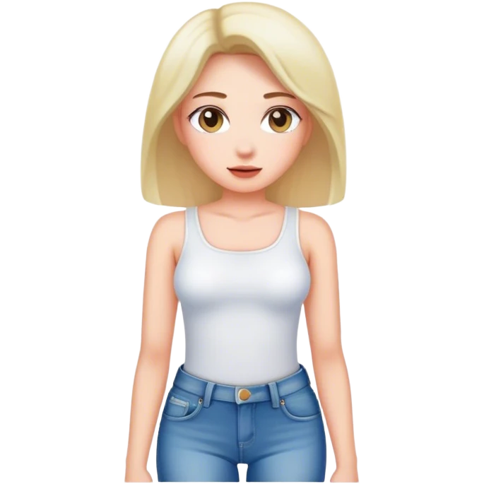 Realistic woman with invisible underwear  emoji