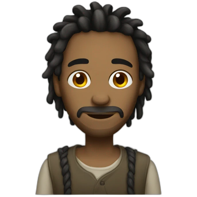 man with dread emoji