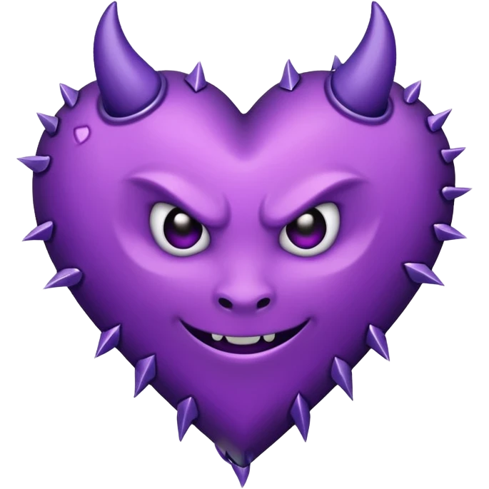 devil solitaire heart purple emoji