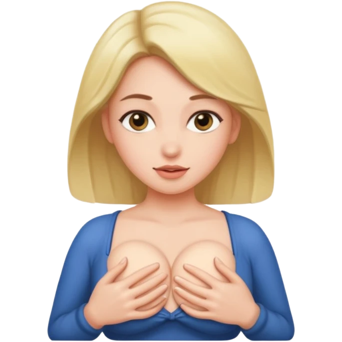 Woman grabbing tits emoji