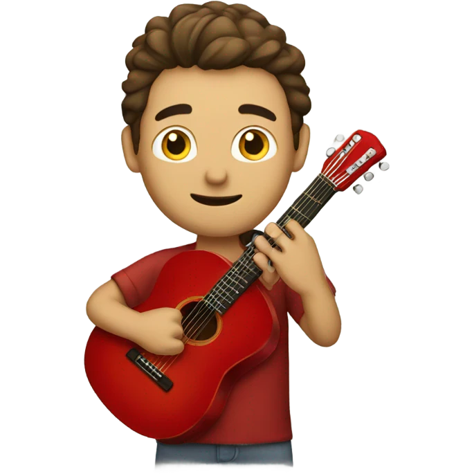 guy with red guitar emoji