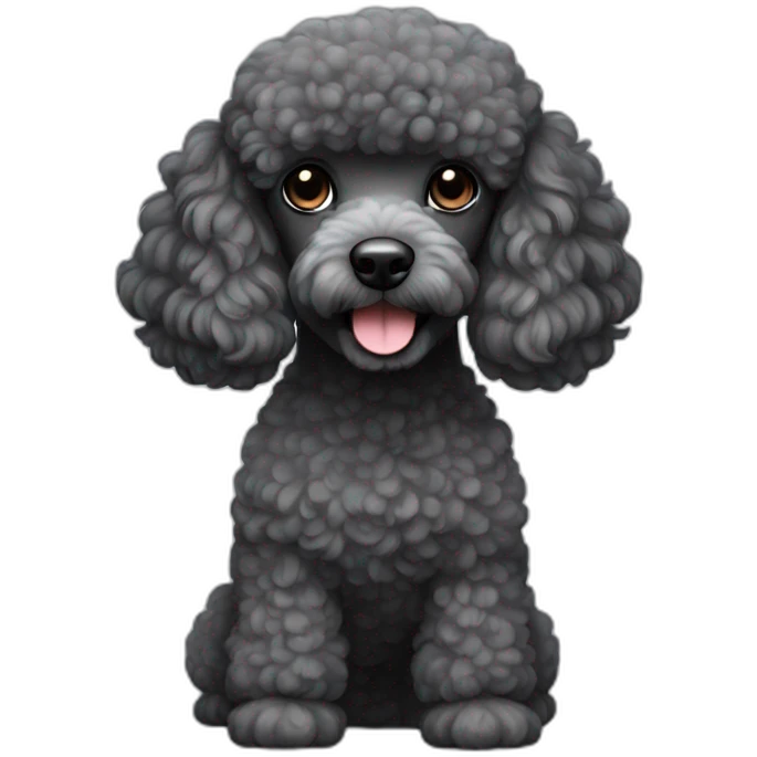 dark gray poodle emoji