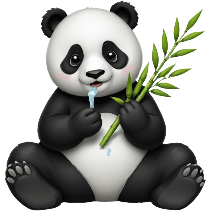 Panda eating ice i emoji