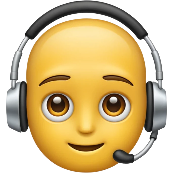 Белые наушники emoji