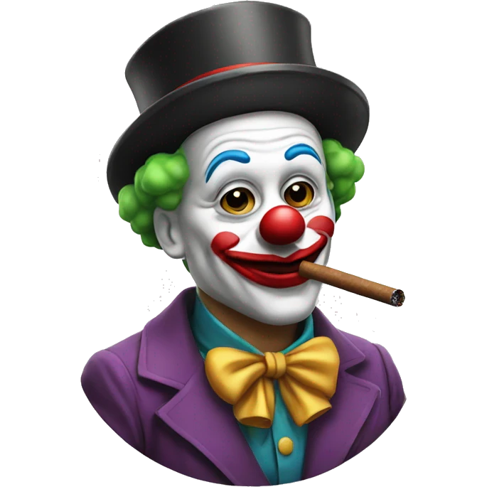 Clown smoking cigar  emoji