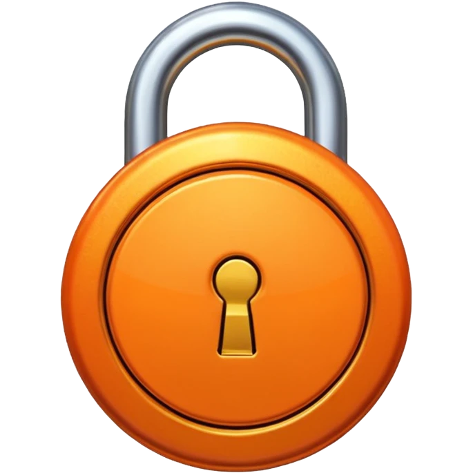 Orange lock emoji