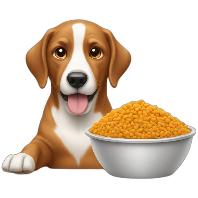 Dog eats dog food  emoji