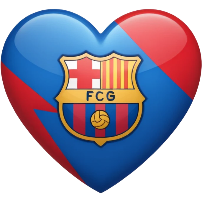 Barcelona Logo in heart emoji