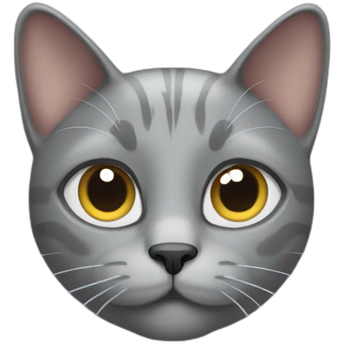 Grey cat emoji