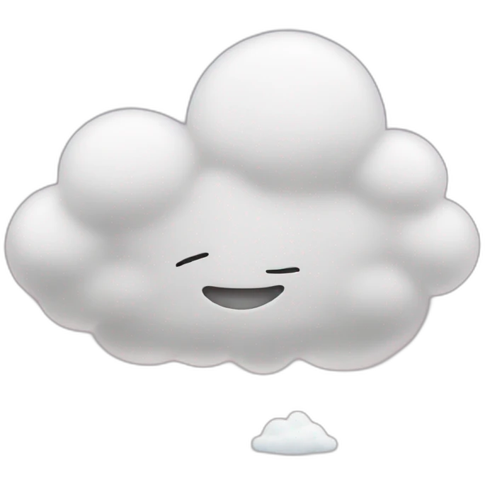 I dream on a cloud emoji