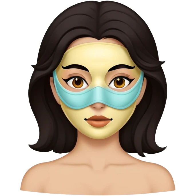 Una mujer con mascarilla  emoji