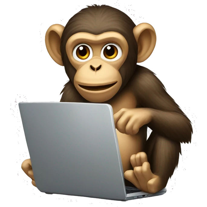 Monkey Using Laptop emoji