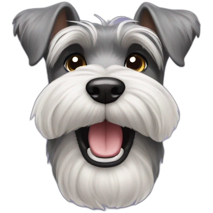 Schnauzer smiling emoji