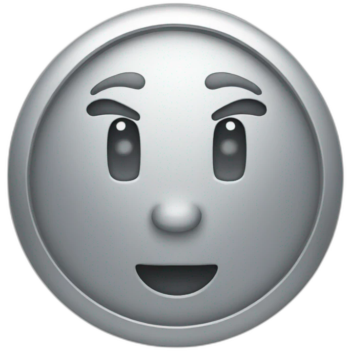 silver round shape emoji