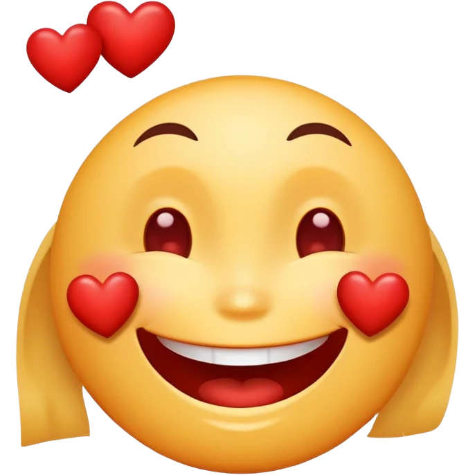 Happy face with hearts emoji