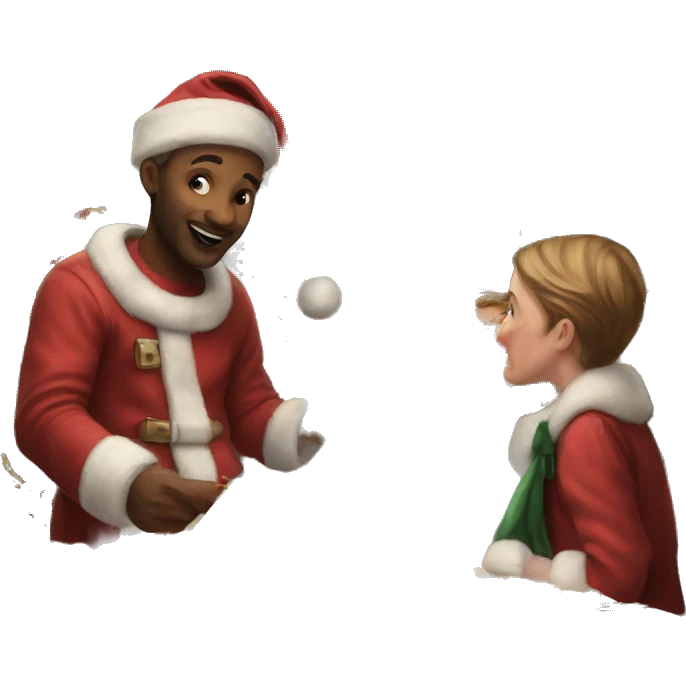  painting christmas in a cokie emoji
