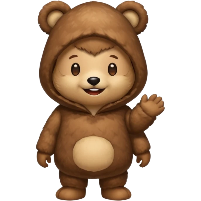 Mushroom dressed in a bear emoji